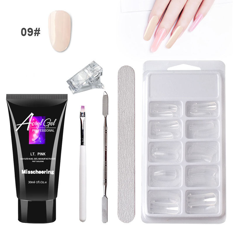 Painless Extension Gel Nail Art Without Paper Holder Quick Model Painless Crystal Gel Set Painless Extension Gel Nail Art Without Paper Holder Quick Model Painless Crystal Gel Set